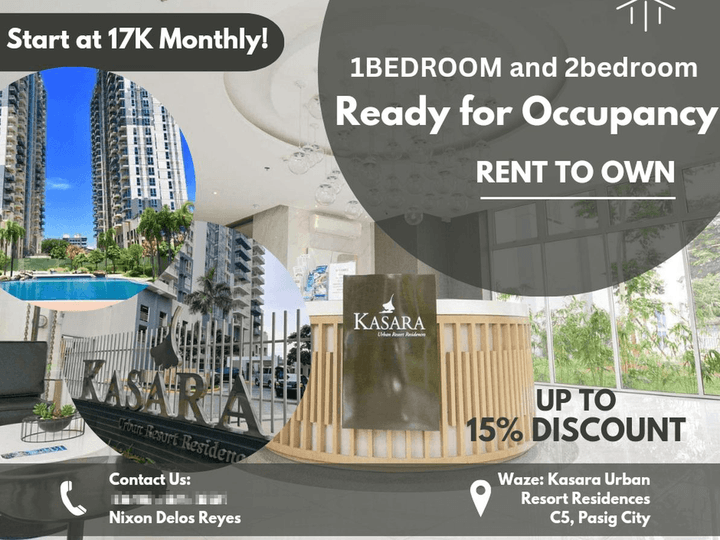 1BR Condo RFO in Pasig 17K/month Rent Own BGC Ortigas  Arcovia