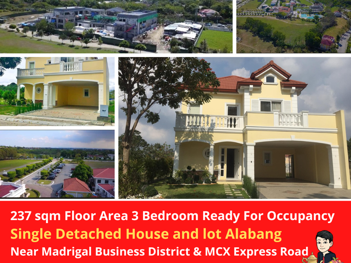Ready For Occupancy Single Detached House and lot Alabang 237 sqm Floor Area 3 Bedroom