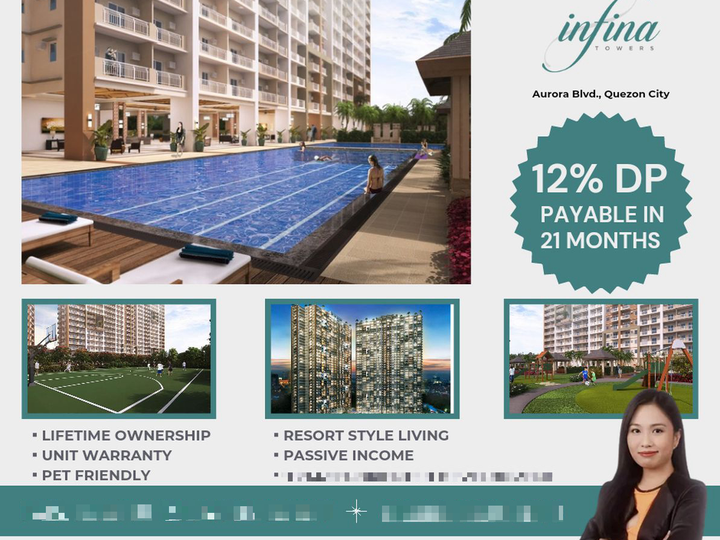 DMCI Infina 1 Bedroom RFO Condo For Sale in Quezon city near Gateway Cubao