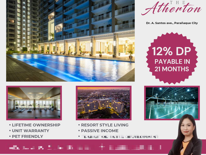 DMCI Condo for Sale in Paranaque near Airport Ready for occupancy The Atherton 2 Bedroom