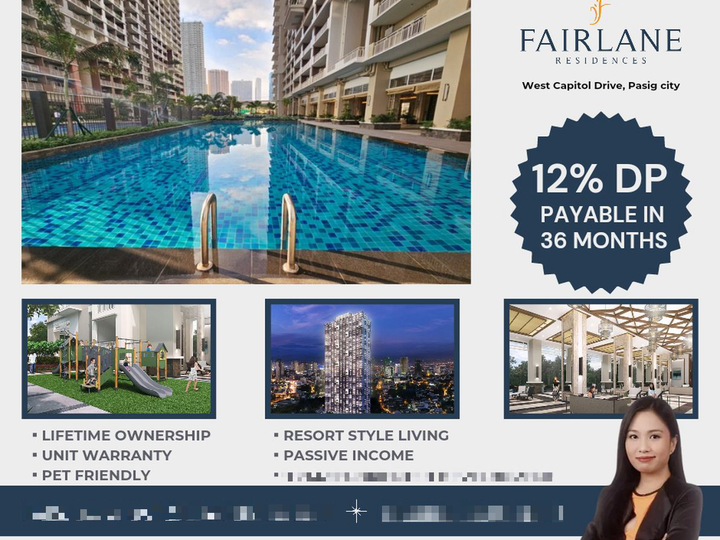 DMCI Condo for Sale in Pasig near Capitol Ready for occupancy Fairlane Residences 2 Bedroom