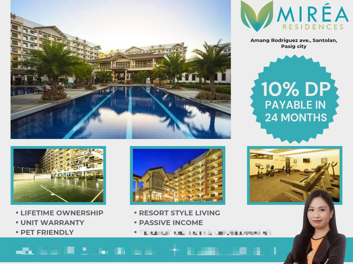 DMCI Condo For Sale in Pasig near Eastwood Ready for occupancy Mirea Residences 2 Bedroom