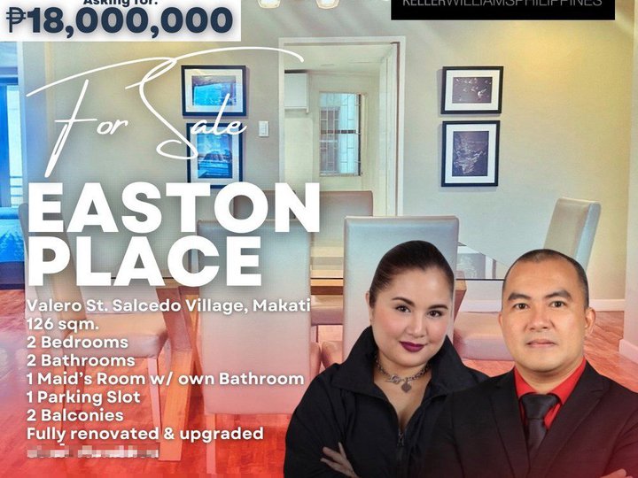 Pre-Owned 126.00 sqm 2-bedroom Condo For Sale at Easton Place Salcedo Village near Ayala Avenue