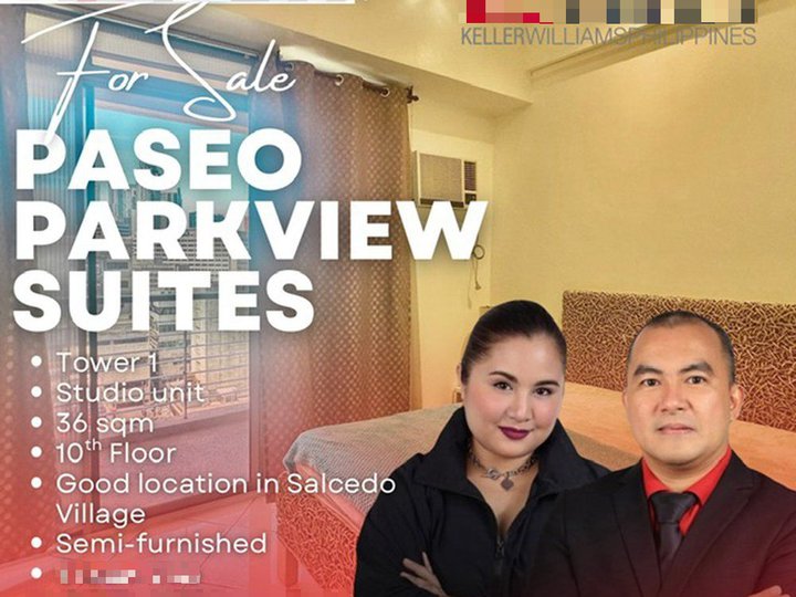 Affordable Studio Condo Unit For Sale at Paseo Parkview Suites in Salcedo Village Makati CBD