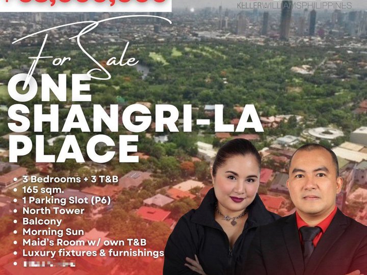 165.00 sqm 3-bedroom Condo For Sale at ONE SHANGRILA PLACE Ortigas