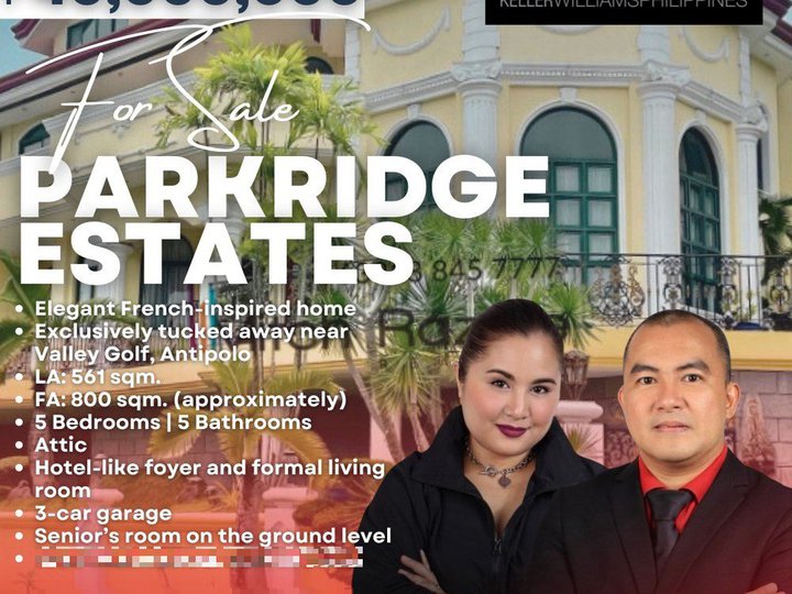 Elegant French-Inspired 5-Bedroom Home For Sale in Parkridge Estates, Valley Golf, Antipolo