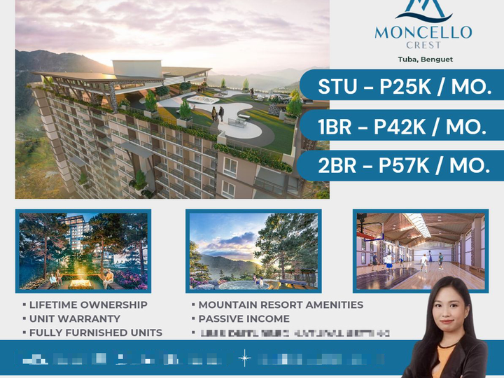 Preselling Moncello Crest 1 Bedroom Condotel For Sale in Benguet Baguio