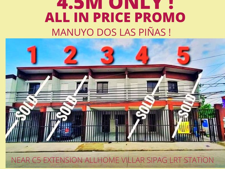 ALL IN PRICE PROMO TOWNHOUSE LAST UNIT IN GATCHALIAN LAS PINAS