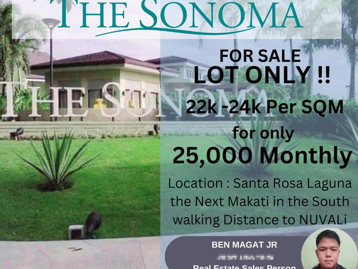 25k Monthly 406 sqm Residential Lot For Sale in Santa Rosa Laguna
