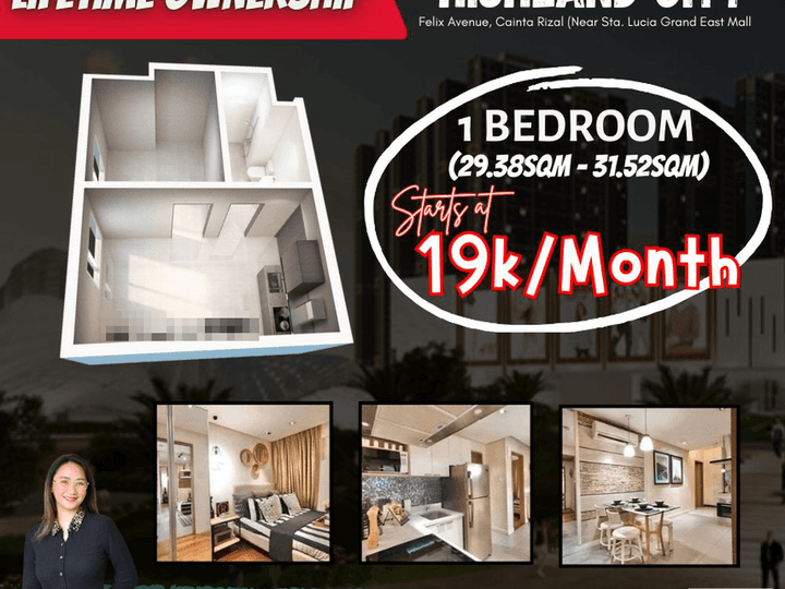 30.00 sqm 1-bedroom Condo For Sale in Cainta Rizal