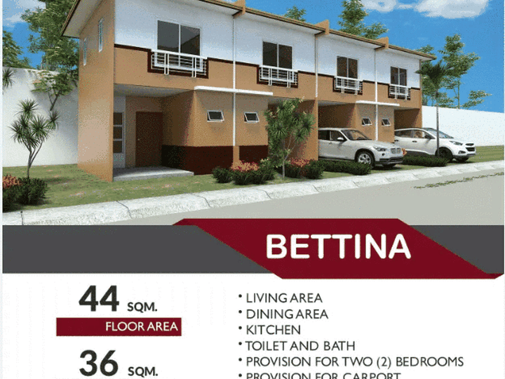 BETTINE TOWNHOUSE FOR AS LOW AS 10,000