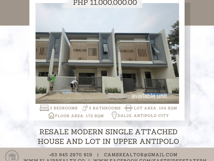 Preowned Semi Furnished Single Attached House and Lot in Antipolo City