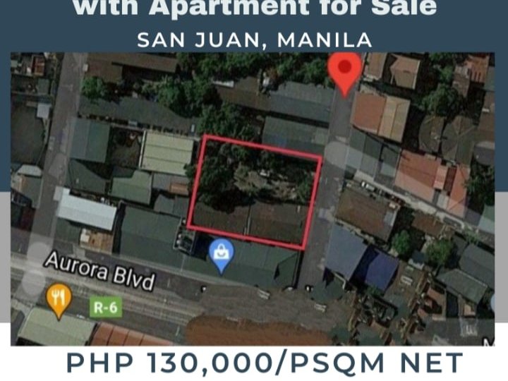1062sqm Vacant lot with Old Apartment