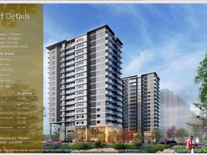 1 Bedroom Unit for Sale in Gold Residences Pasay City