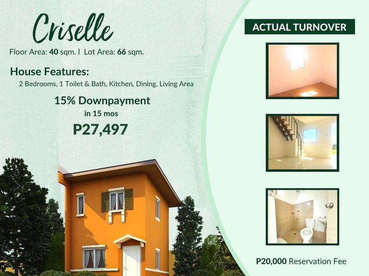Arielle inner and end unit in Camella Taal Batangas