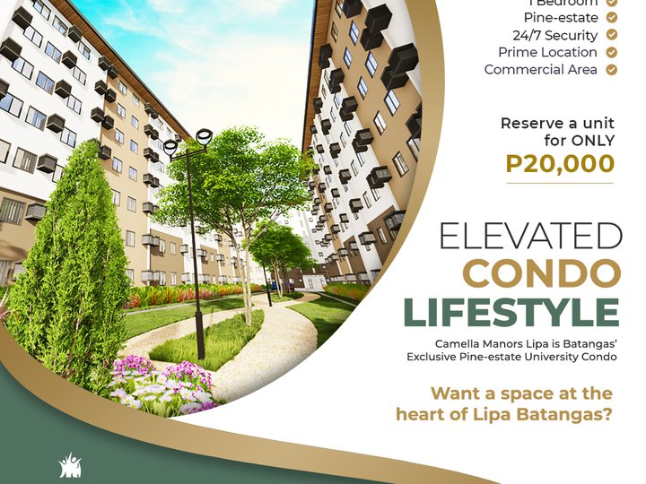 Pre-selling 1BR Condo in Lipa with Expansive Amenities