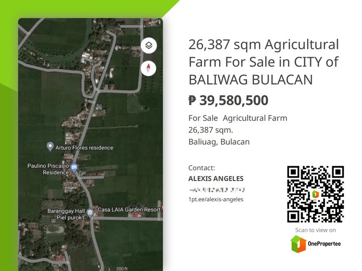 26,387 sqm Agricultural Farm For Sale in CITY of BALIWAG BULACAN