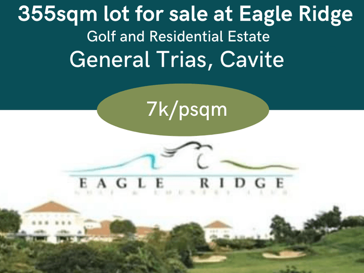 355sqm Lot for sale at Eagle Ridge, Cavite