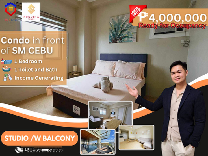 Studio Unit w/ Balcony in front of SM CEBU