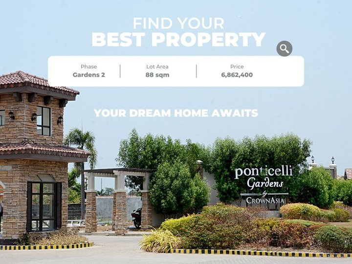 88 sqm Residential Lot For Sale in Ponticelli Bacoor Cavite