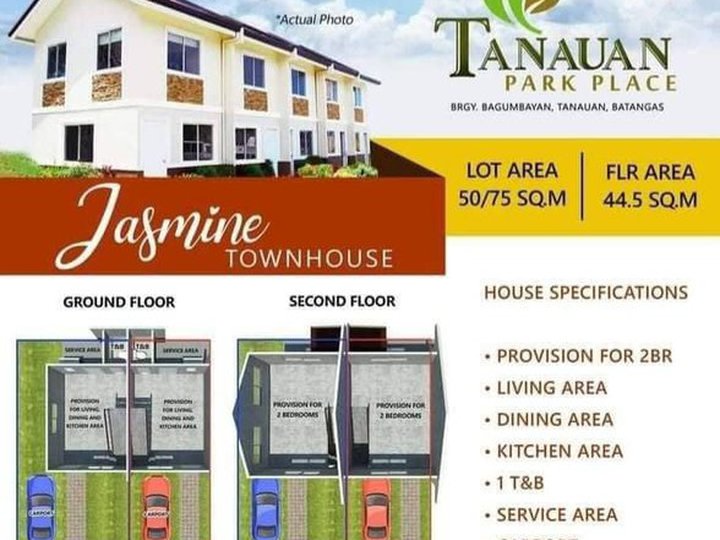 2-Bedroom Jasmine Townhouse For Sale in Tanauan Batangas
