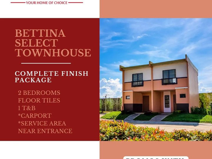 Preselling 2-bedroom Bettina Townhouse For Sale in Iriga Camarines Sur