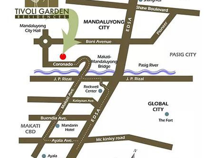 Furnished Studio Unit for Rent in Tivoli Mandaluyong Rockwell Makati