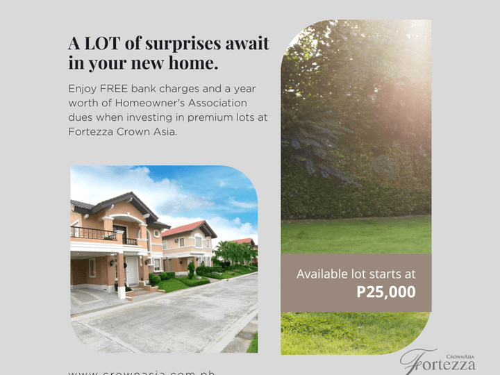 A LOT of surprises await in your new home in Fortezza of Crown Asia!
