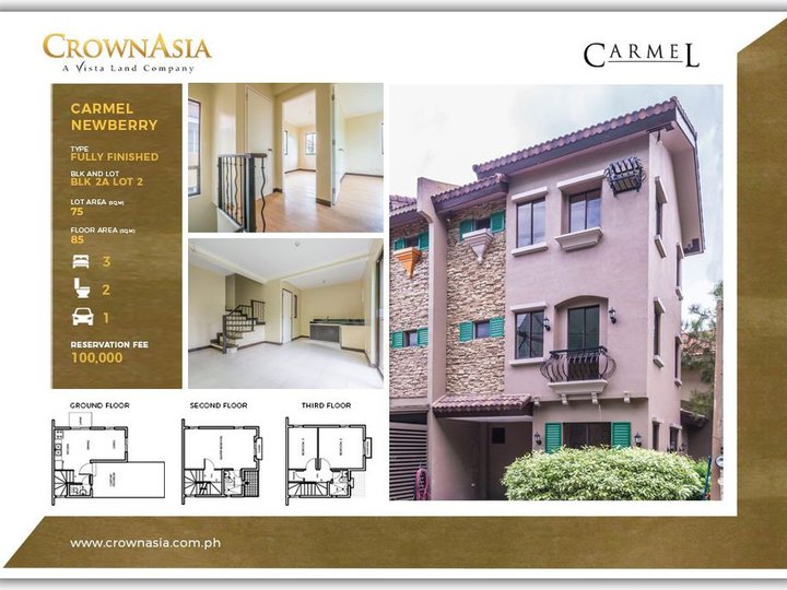 Ready for Occupancy Townhouse in Carmel Bacoor, Cavite