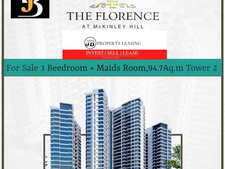 94.7-3BR for Sale in The Florence Mckinley Hill, Fort Bonifacio Taguig
