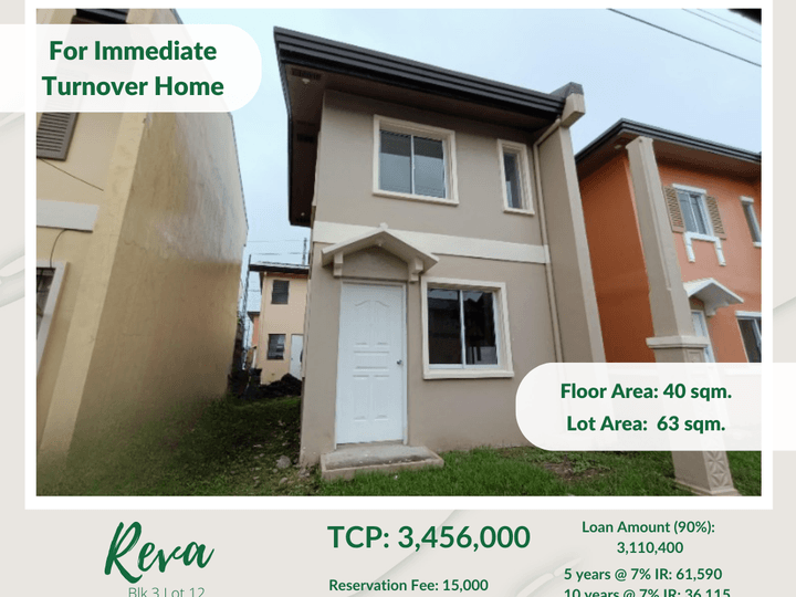 2 -Storey Single Attached House for Sale in Camella Frontiera