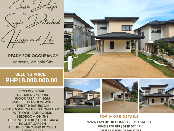 Spacious and Classic Design Single Detached House and Lot in Antipolo