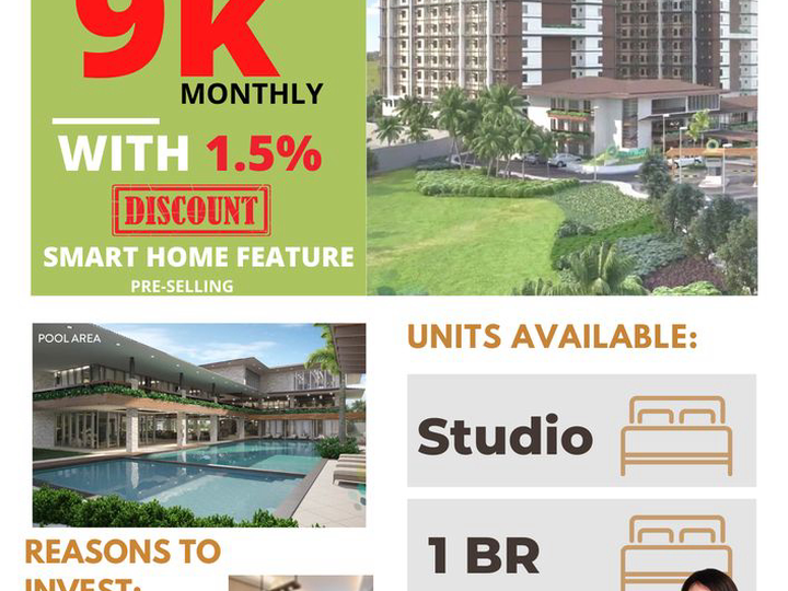 Condo for Sale Studio in Cainta Rizal No Downpayment as low as 9K/mo.