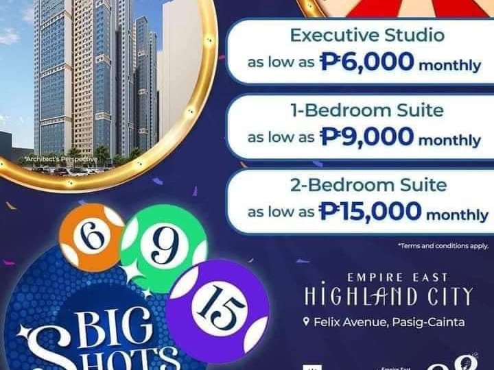 9k MONTHLY 600K DISCOUNT AFFORDABLE INVESTMENT in PASIG 3.9M TCP