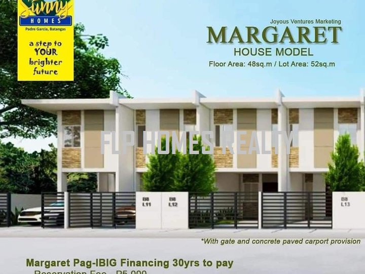 Preselling Townhouse at Padre Garcia Batangas