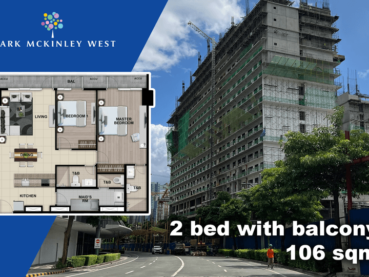Preselling 2 bed 106 sqm Park Mckinley West Bgc condo for sale Taguig [Condo 🏙️] (May 2022) in
