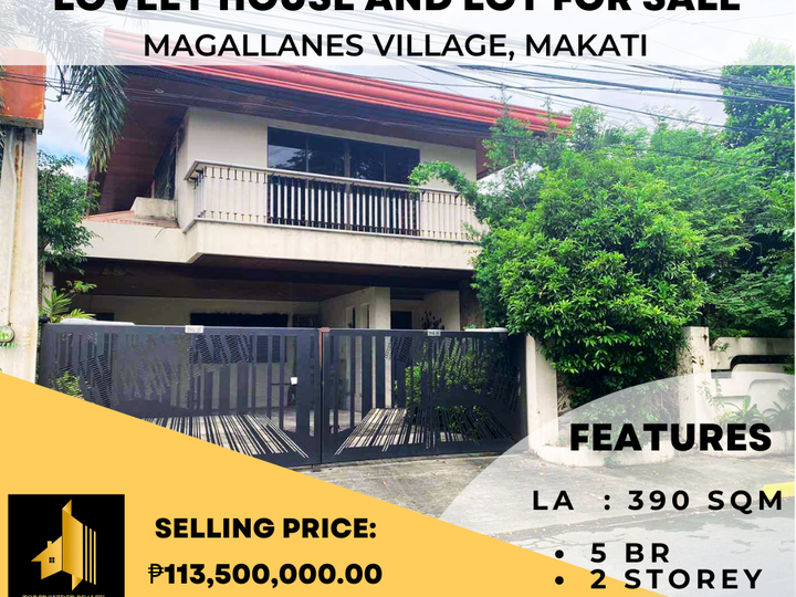 Lovely House and Lot for Sale in Magallanes Village, Makati City