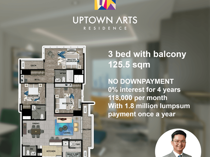 Preselling 3 bed Uptown Arts Bgc condo for sale Fort Bonifacio