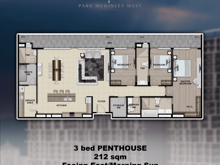 Park Mckinley West 3 BR penthouse Preselling Bgc condo for sale Taguig