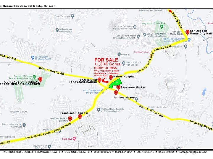 11838 sqm Commercial Lot For Sale By Owner in San Jose del Monte