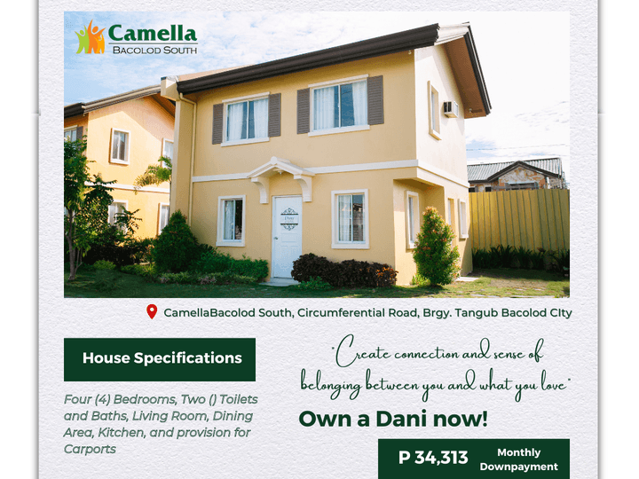 Dani 4-bedroom Single Detached House For Sale in Bacolod City