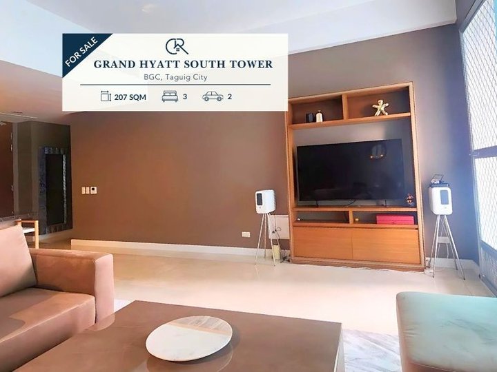 For Sale 3 Bedroom (3BR) | Fully Furnished Condo Unit at Grand Hyatt South Tower, BGC Taguig