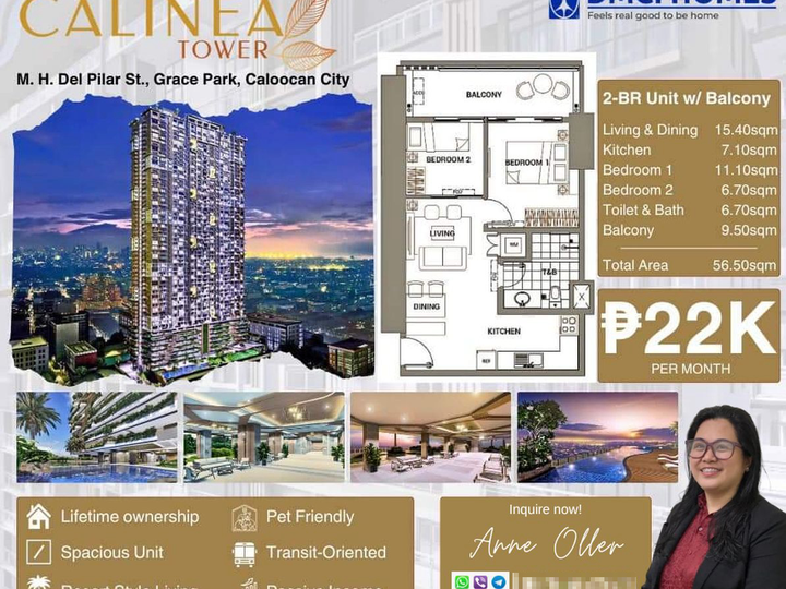 CONDO IN CALOOCAN CITY NEAR SM GRAND CENTRAL, LRT MONUMENTO, NLEX