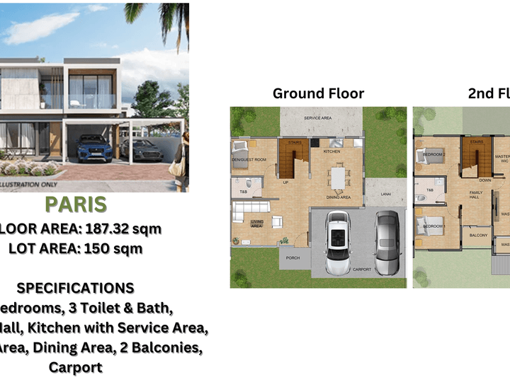 4 Bedroom Single Attached (Paris Model) For Sale in Anyana Tanza, Cavite