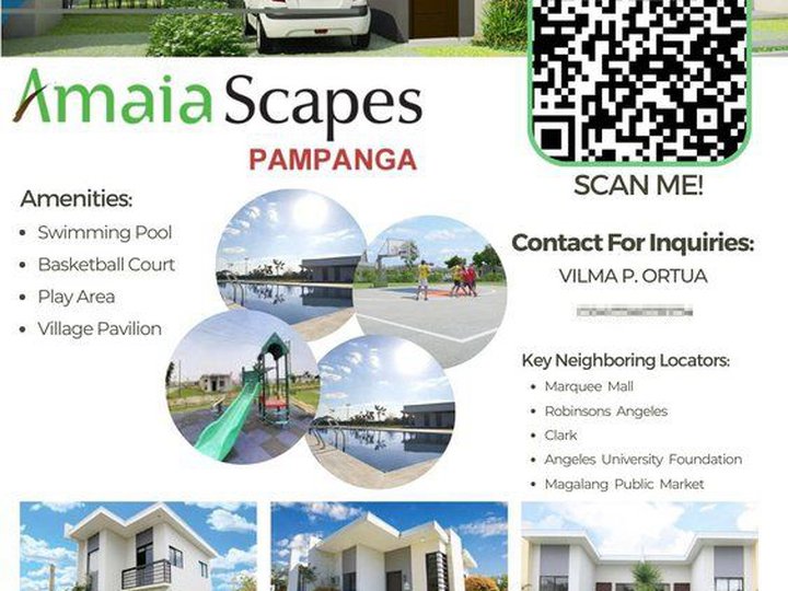 Amaia Scapes Pampanga, For Sale Bungalow House & Lot  with own Parking