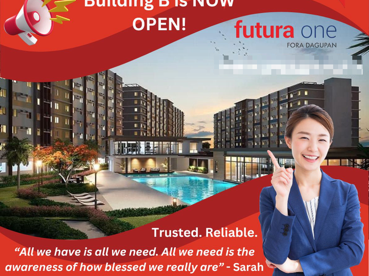 Futura One Fora Dagupan Filinvest 33.57 sqm Preselling 2-bedroom Condo For Sale Dagupan Pangasinan