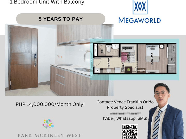 1 Bedroom Condo for Sale in McKinley West Taguig City