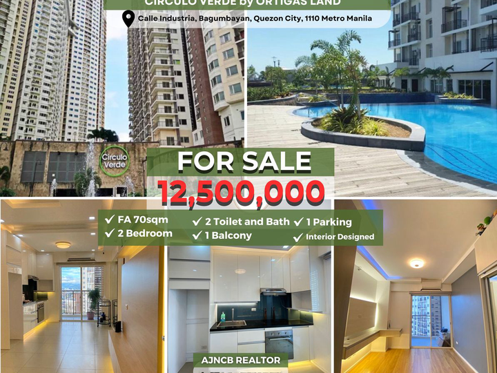 2BR SEMI FURNISHED w/ PARKING- CIRCULO VERDE by ORTIGAS LAND