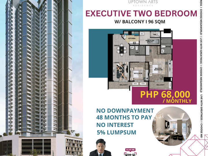 SQUARE CUT HIGH-END EXECUTIVE 2 BEDROOM IN BONIFACIO GLOBAL CITY