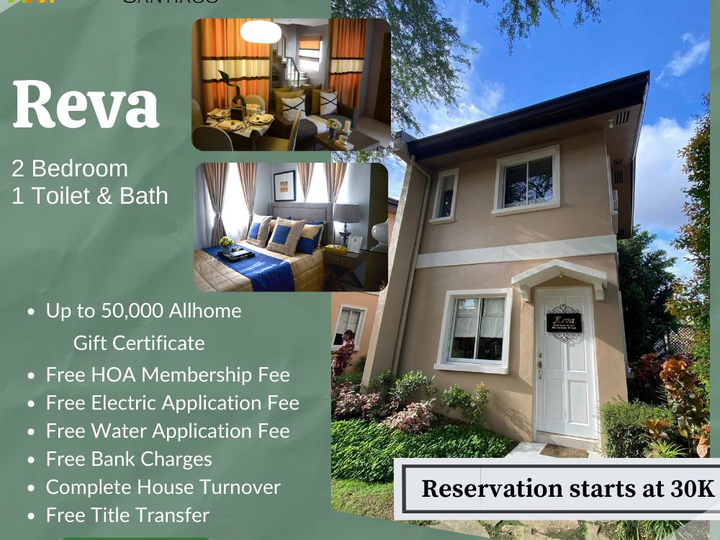 House and lot in Cauayan City- Reva RFO 2 Bedroom Big Discount